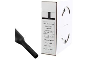 Offgridtec Gaine thermorétractable 4,8 mm > 2,4 mm Noir 10 m