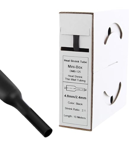 Protezione Cavi Ip67 Guaina Termica Nera 100 Piedi Tubo Termoretraibile Nero 3/4 (19mm) 100 Piedi, Poliolefina, Rapporto 2:1, Per Cablaggi, IP67 Guaina Termoretraibile Nera 19mm Guaina Protettiva IP67 UL