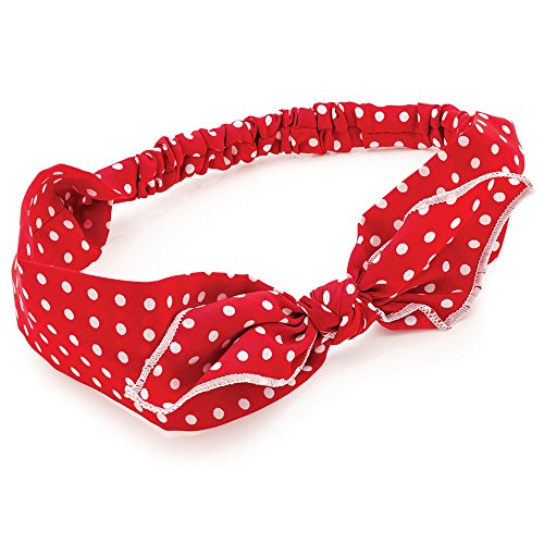 Red Polker Dot Bow Retro Headband