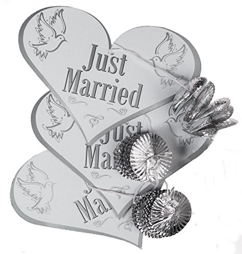Bada Bing 6tlg. Set Hochzeitsdeko Just Married Dekoration Hochzeit Spirale Bilderrahmen Konfetti - 3