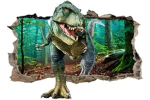 JUNBAOYYDS Adesivo da parete 3D, motivo dinosauro, per cameretta dei bambini, camera da letto, ragazzi e ragazze (WL003)
