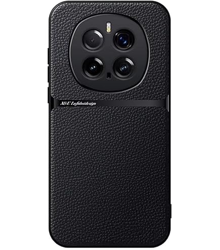 COQUE Hoesje Voor Honor Magic 7 Pro - Lederen Anti-Val Hoes Met Magnetische Opvouwbare Ringstandaard