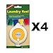 Price comparison product image Coghlan's Laundry Reel Portable Campsite Clothes Line 21' Rope w/Hooks (4-Pack)