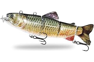 ods lure Leurre de Natation robotisé Lumière LED Rechargeable USB Appât de Natation Multi articulé 4 Segments Leurre de pêche électrique Auto-propulsé Inteli