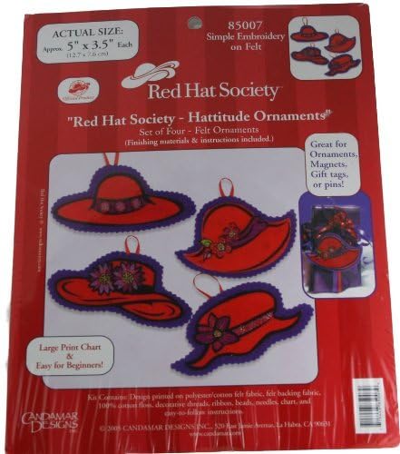 Candamar Designs Red Hat Society Hattitude Ornaments Kit by Candamar Designs