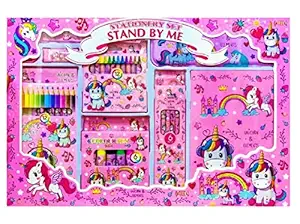 FunBlast Unicorn Stationary Kit for Girls Pencil Pen Book Eraser Sharpener - Stationary Kit Set for Girls/Birthday Gift (Multicolor)