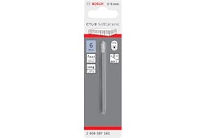 BOSCH ACCESSORIES Bosch Professional 1x Wiertła do płytek CYL-9 SoftCeramic (do miękkich płytek ceramicznych, Ø 6 x 80 mm, akcesoria do wiertarek)