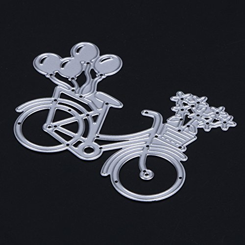 Amazingdeal365 Metall Form Schablonen Schneiden DIY Dekor Sammelalbum Karten Buchzeichen Lesezeichen als Geschenk für Freunde Geburtstag Kinder,Kindergarten Hobby Schule Handarbeit Unterricht usw. Ein tolles Geschenk! (Lovely Fahrad) - 4