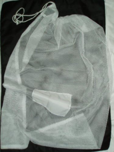 Mesh Drawstring Laundry Bag with ID Patch 34" x 24"