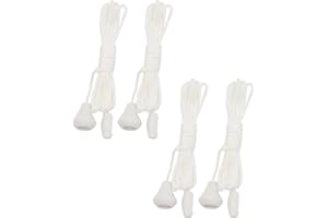 BNXF 4Pcs Nylon Pull Cord Light Switch BathroomLight PullCord,Replacement Cord Pull for Ceiling Switch,Bathroom Ceiling Light PullCords for CeilingSwitches, BathroomLight, SwitchReplacement Wire-1.5m