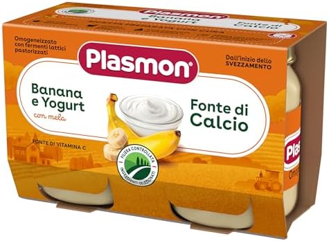 Plasmon Omogeneizzato Banana e Yogurt 2x120g (12 Confezioni)