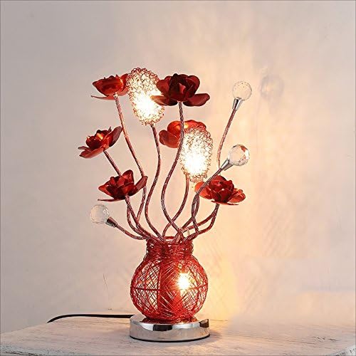 Baoduohui European creative crystal light rose light G4 light source, aluminum forging, fashion art lighting table lamp