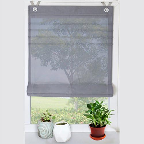 1pcs Roman Curtain Liftable Kitchen Balcony Windows Shades H*W 55*31" Grey