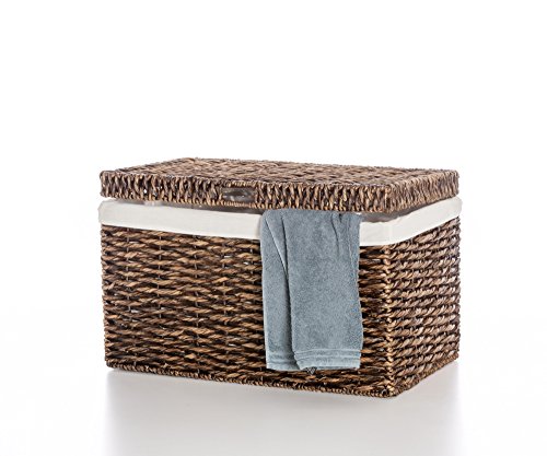 Casa Mina Truhe Wäschetruhe aus Wasserhyazinthe "Bali" braun 70cm