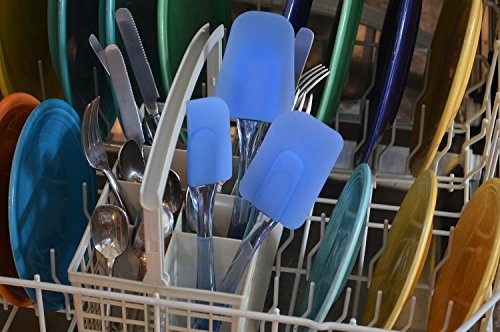 DiningZone „dreiteiliges Teigschaber Set“ – Die flexiblen Küchenspachtel in blau aus umweltfreundlichem Silikon - 3