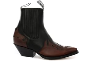 Grinders Arizona Uomo Cowboy Stivali, Nero-Amaranto