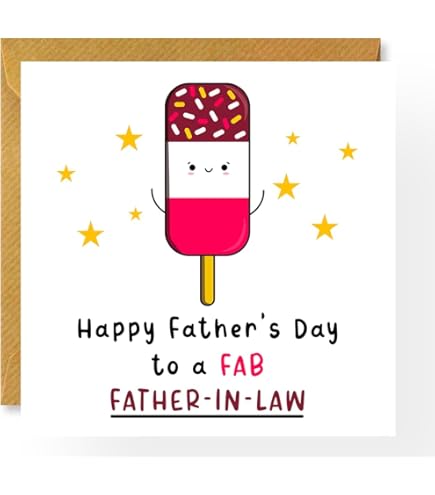 Happy Father's Day Karte Von Tochter & Schwiegersohn | Premium Leinenkarton, 210x148 Mm, Mit Umschlag