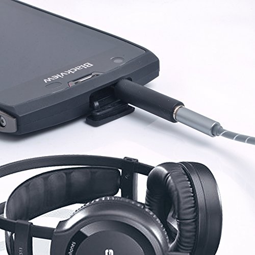 Adattatore Audio Jack per Blackview Rugged Smartphone, Connettore PiÃ¹ Lungo maschio a 3.5mm Femmina Jack Cuffie 100% per Blackview Cellulari