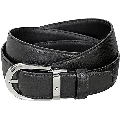 Preisvergleich Produktbild Montblanc Belt Palladium Black Printed 30mm 114416