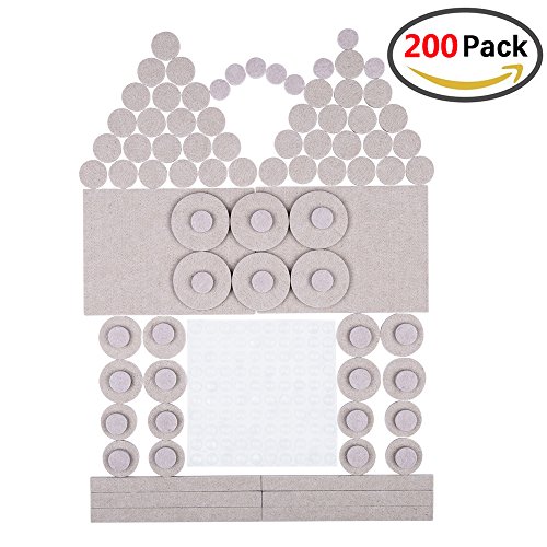 200 Pcs Protection pour Meubles? iFergoo 100 Pcs Auto-Adhésif Pads Protection de Meubles Table Chaise Pied Coussinet Tampons, 100Pcs Antidérapant Amortisseur Bloque Adhésif en Silicone