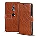 Produktbild Conie PU Lederhülle kompatibel mit Sony Xperia XZ2, Braune Klapptasche im Vintage Design Etui Hülle mit Kartenfächer