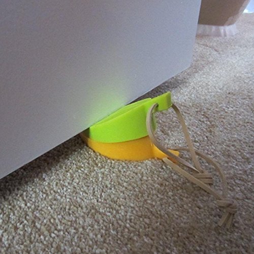 Baby Neuheit Schmelz Stopper Blätter Silikon Gummi Türanschlag Keil Schutz Grün - 3