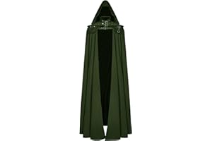 LUOLUOLUO Halloween Cape for Men Hooded Cloak Cape for Adults Knight Cosplay Costume Vampire Cloak Unisex Full Length Robe Cape Hoodies Robe Cosplay Capes Costume Gothic Renaissance Cloak