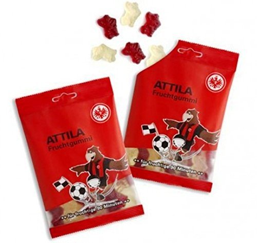 Preisvergleich Produktbild Fruchtgummi Attila Eintracht Frankfurt - 125 g Fruchtgummi Gummibärchen