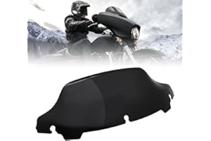 AUTOVIC 7" Black Wave Windscreen Windshield For Harley Touring Electra Street Glide Ultra Limited Trike Tri Glide Ultra Classic FLHT FLHX FLHXS FLHTK 2014-2019