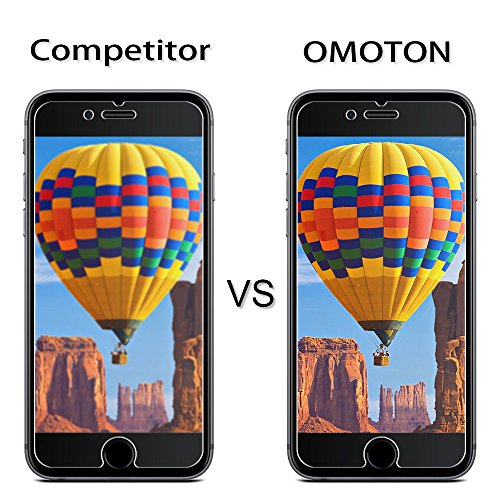 [2 Pack] iPhone 6S Plus Screen Protector, OMOTON Tempered Glass Screen Protector with [9H Hardness] [Crystal Clarity] [Scratch Resistant] [Bubble Free] for Apple iPhone 6 6S Plus 5.5 Inch