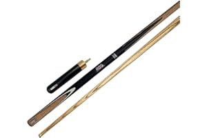 Riley El-06eam Ronnie O'sullivan-Taco de Snooker (2 Unidades, 145 cm, Punta de 9,5 mm), Unisex, Negro (Black Butt/Natural Wood Shaft), 57" (145cm)