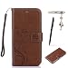 Produktbild Huawei Mate 9 Hülle, Huawei Mate 9 Schutzhülle, Alfort 3 in 1 Lederhülle Fashion Design Premium PU Leder Hohe Qualität Tasche Case Cover Kasten Abdeckung Wallet für Huawei Mate 9 5.9" Smartphone Funktion Standfunktion Unterstützte Telefone und Magnetverschluss mit Schmetterling ( Dunkelbraun ) + Alfort Schwarz Stylus Pen + Netter Staub Stecker