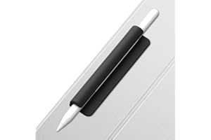 Mrltau Portapenne in silicone, per Apple Pencil di seconda generazione, portapenne, taccuino, forte adesivo per Apple Pencil Pro, compatibile con Apple Pencil Custodia per iPad (nero)