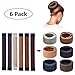 Produktbild Hotop 6 Stück Donut Bun Haar Styling Festplatte Machen Ehemaligen Schaum Frisur DIY Werkzeug, Sortierte Farbe