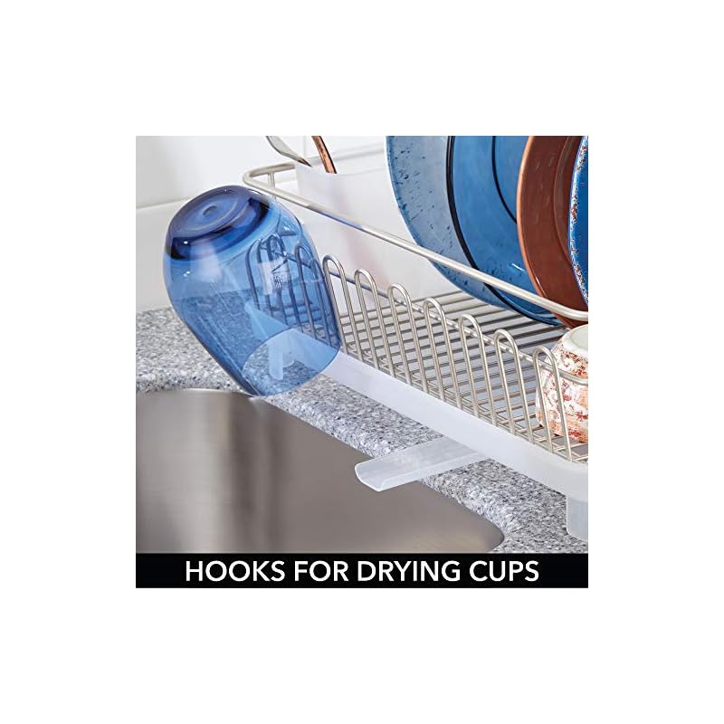 mDesign Abtropfgestell mit Abtropfschale – Abtropfablage für die