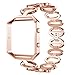 Produktbild Hunpta Edelstahl Armband Smart Watch Band Strap und Case Cover Compatible für Fitbit Blaze (Rose Gold)