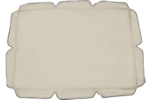 Yardwe Patio Swing Canopy Replacement Cover Waterproof Replacement Canopy Top for Garden Swing 3-Seater Hammock Cover Parasol 195 x 125 cm (Beige)