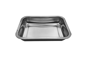 EUROXANTY Teglia da forno | Teglia antiaderente | Teglia in acciaio al carbonio | Facile pulizia | Arrosti di carne e pesce o lasagne e pasticceria | (27 x 20 argento)