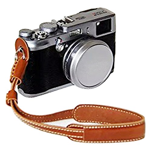 First2savvv XJD-GX80-HH09S09 Premium Qualität braun Ganzkörper- präzise Passform PU-Leder Kameratasche Fall Tasche Cover für Panasonic Lumic DMC-GX80 mit Kameragurt - 7