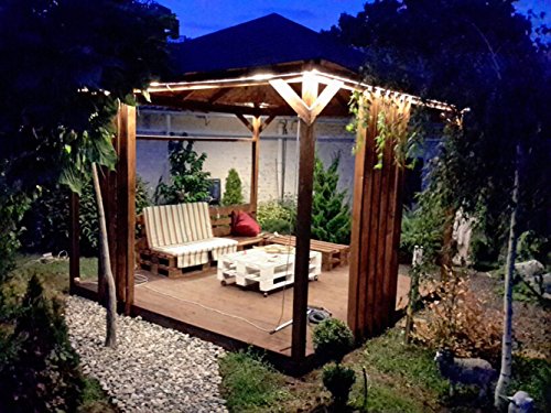 10M LED Stripes mit Schalter, 5050 Led Lichtstreifen, 220V IP65 Wasserdicht, Weiß - 6