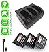 Produktbild Unbekannt LOOKit 3 Kanal Ladegerät + 3x LOOKit Premium Akku fuer Gopro Hero 2018 Kamera Gopro Hero 6 [ersetzt: AABAT-001/AHDBT-501] Li-Ion gopro hero6