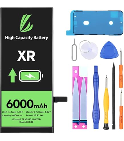 Batteria IPhone XR 4900mAh - Batteria Ad Alta Capacità Con Kit Strumenti Per Sostituzione Fai Da Te - Foto 14
