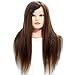 Neverland Beauty 80% Professional Real Hair 20 Inch Hairdressing Equipment Training Heads With Free Clamp For College and Professional Use