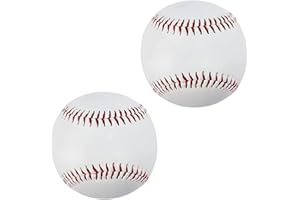 ZYYRSS Practice Baseballs, Blank Baseball, Standard 9” Adult Youth Leather Covered Soft Balls for Team Game Competition Pitching Catching Training, 2 Pack