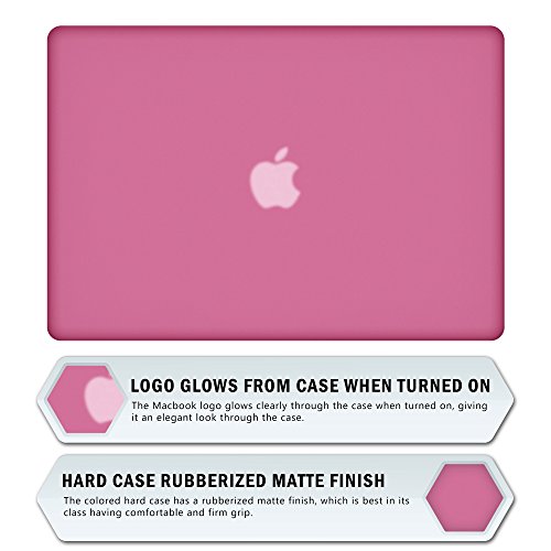 SlickBlue Macbook-Pro-13 (A1278) gummierte harte hülle mit EU QWERTY Tastatur Abdeckung und Displayschutzfolie- Baby Rosa - 4