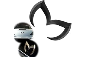 Mazda Black Sporty Metal Evil 'M' Rear Trunk Badge Decal Emblem Matte 3 5 6 By Coepoch