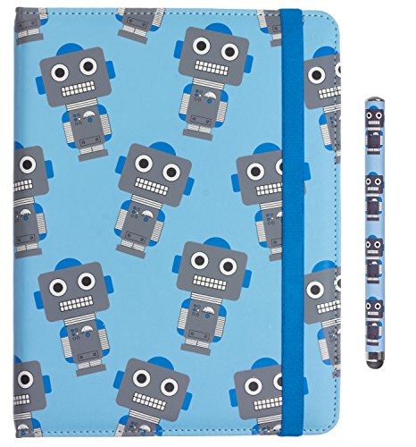 My garabatos by Trendz Juego para niños en con los búhos-Design Incluye Funda Universal con Tapa para 6-8 Pulgada Tablets y e-Readers y lápiz Capacitivo Compatible Roboter 6-8 Pulgadas