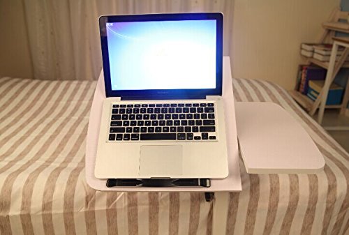 Corlorfulworld Laptoptisch höhenverstellbar Notebooktisch Laptoptisch Laptop Notebook Tisch Notebookständer Laptopständer auf Rollen höhenverstellbar Halterung Es gibt drei Farben (white) - 4