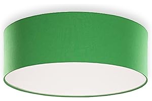 youngDECO® Plafonnier 2xE27, petit abat-jour Ø28cm en tissu (coton), plafonnier pour chambre d'enfant, salon, chambre à coucher et bureau, 100% fabriqué dans l'Union européenne