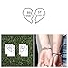 Tattify Sharable Heart Temporary Tattoo - Inseparable (Set of 2)